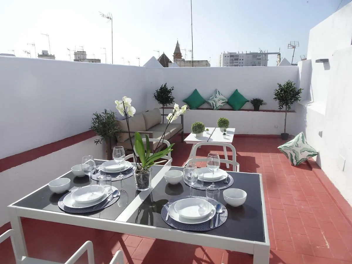 Atico Terraza Cadiz Centro Ascensor Playa De La Caletaアパートメント
